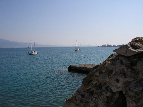 Nafpaktos - Vue et Pont Rio - Antirio